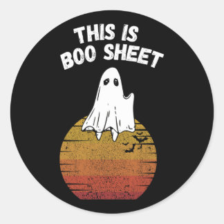Sticker Rond Est Boo Sheet Ghost Retro Halloween Costume facile