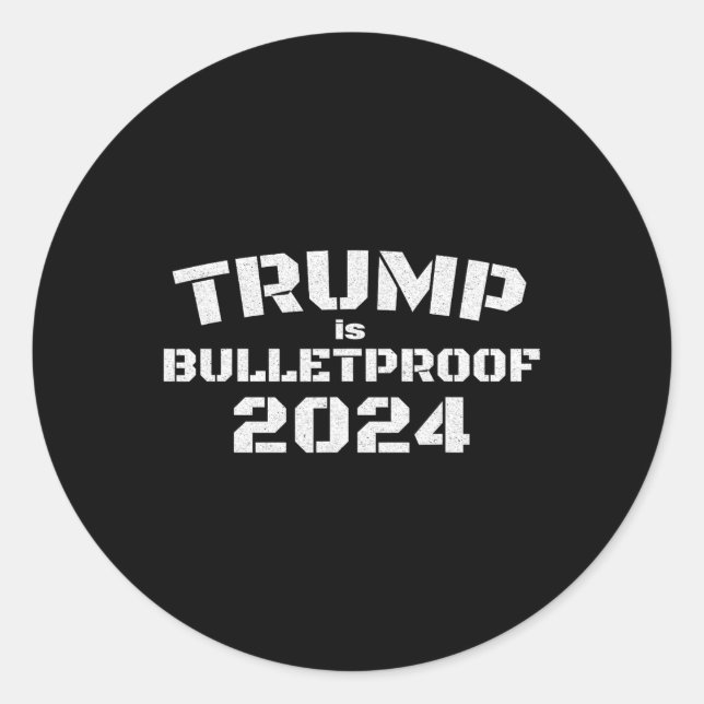 Sticker Rond Est Bulletproof 2024 Fight! Combattez ! Combattez  (Devant)