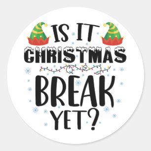 Sticker Rond Est-ce déjà les vacances de Noël Drôle Professeur