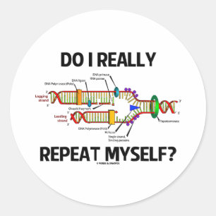 Sticker Rond Est-ce que je me répète vraiment ? Humour de