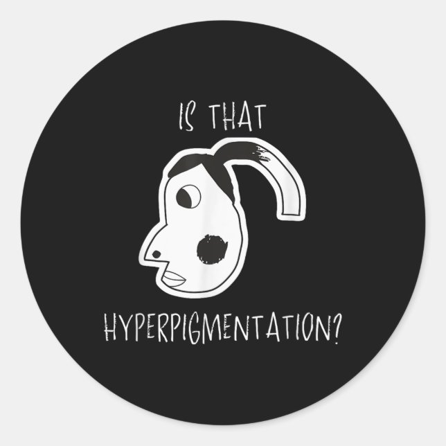 Sticker Rond Est-Ce Que L'Hyperpigmentation Mème Drôle Art Desi (Devant)