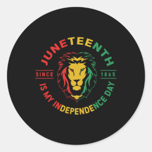 Sticker Rond Est-ce que mon indépendance Lion African American