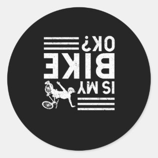 Sticker Rond Est-ce que mon vélo de montagne va bien Drôle vélo