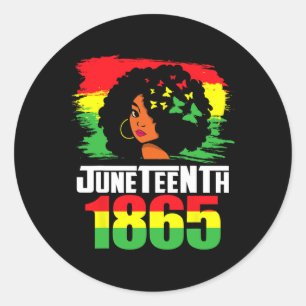 Sticker Rond Est Mon Indépendance 1865 Jour Black Women Pride