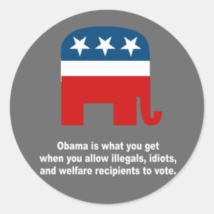 Sticker Rond Est Obama ce que vous obtenez quand