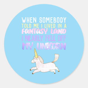 Sticker Rond est tombé de ma licorne, cadeaux de filles, courto