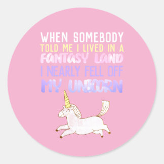 Sticker Rond est tombé de ma licorne, cadeaux de filles, courto