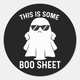 Sticker Rond Est Un Boo Ghost Halloween Costume Hommes Femmes