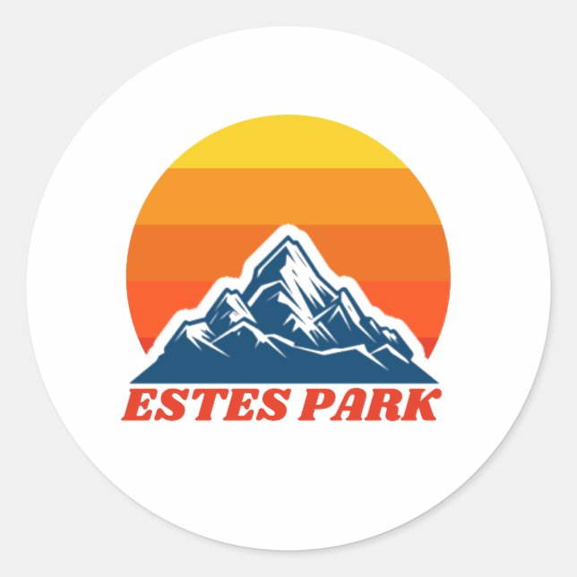 Sticker Rond Estes Park, Colorado (Devant)