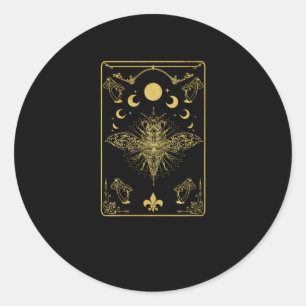 Sticker Rond Esthétique Cottagecore Champignon Papillon Goblinc