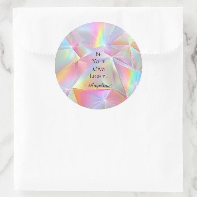 Sticker Rond Esthétique holographique (Sac)