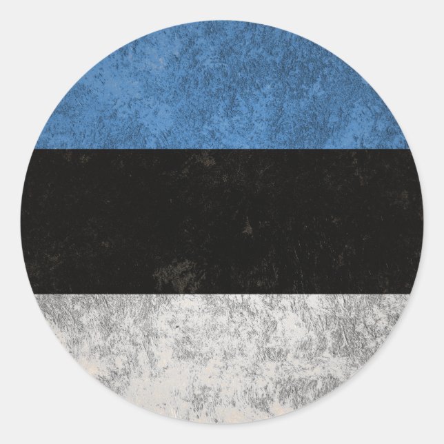 Sticker Rond Estonie (Devant)