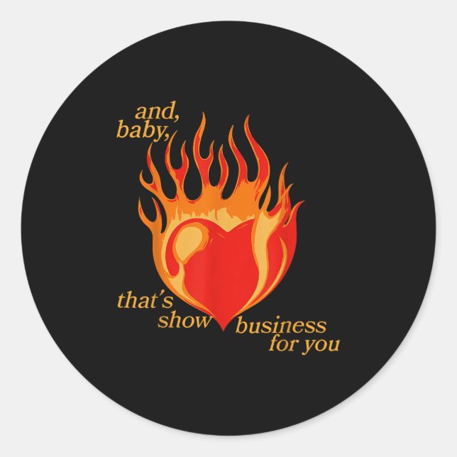 Sticker Rond Et Baby Thats Montrent Des Affaires Pour Vous (Devant)