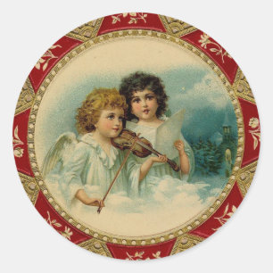 Sticker Rond Et les anges chantent - des vacances