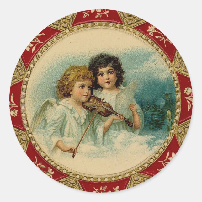 Sticker Rond Et Les Anges Chantent - Vacances (Devant)