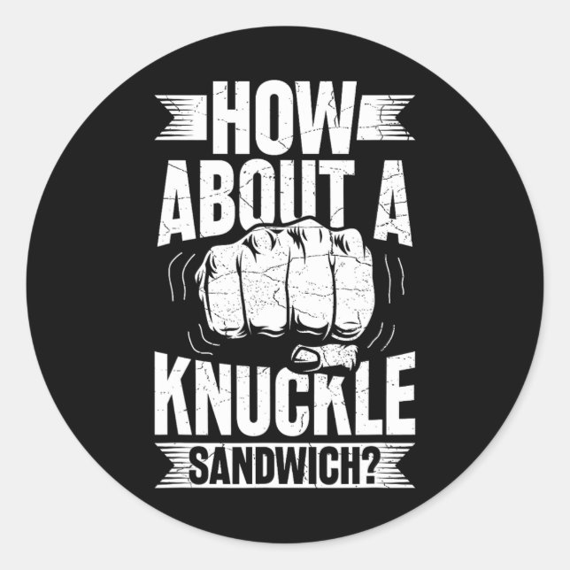 Sticker Rond Et Un Sandwich À La Canicule (Devant)