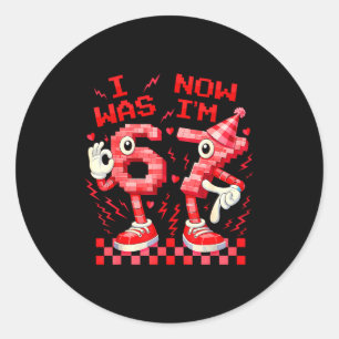 Sticker Rond Était 6 7 drôle 67 italien brainrot meme Saint-Val