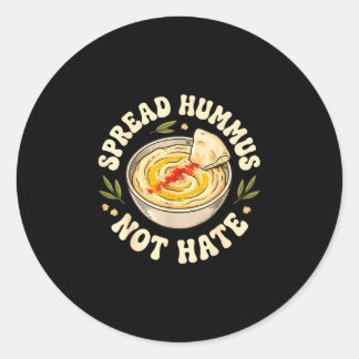 Sticker Rond Étalez du houmous pas de la haine