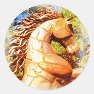 Sticker Rond étalon mustang