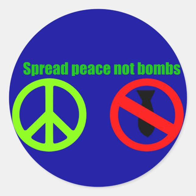 Sticker Rond étalons de paix (Devant)