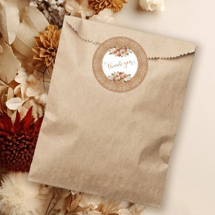 Sticker Rond Etanchéité de la laiton Brown Merci de la coque de