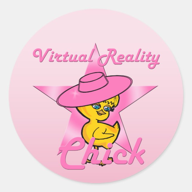 Sticker Rond Étape de réalité virtuelle #8 (Devant)