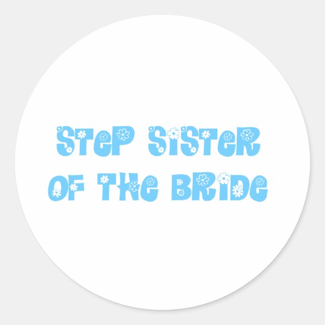 Sticker Rond Étape Soeur de la mariée (Devant)