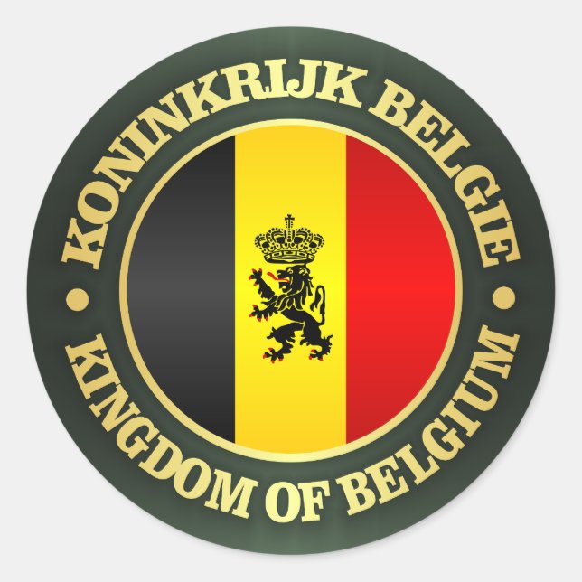 Sticker Rond État belge signataire (Devant)