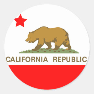 Sticker Rond État de Californie