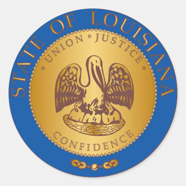 Sticker Rond État de la Louisiane (Devant)