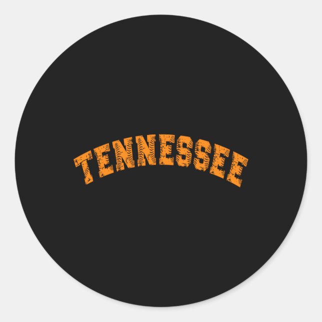 Sticker Rond État De L'État Du Tennessee Baseball (Devant)