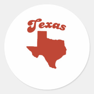 Sticker Rond État de rouge du TEXAS
