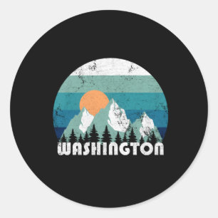 Sticker Rond État de Washington