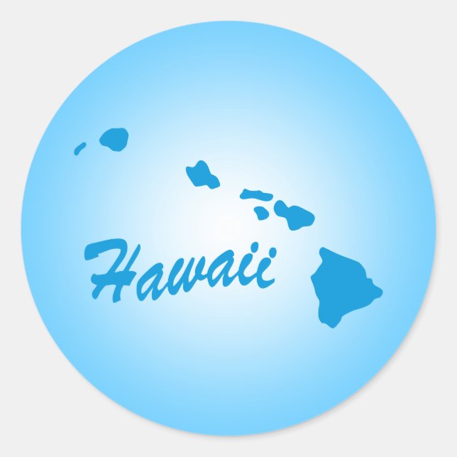 Sticker Rond État d'Hawaii (Devant)
