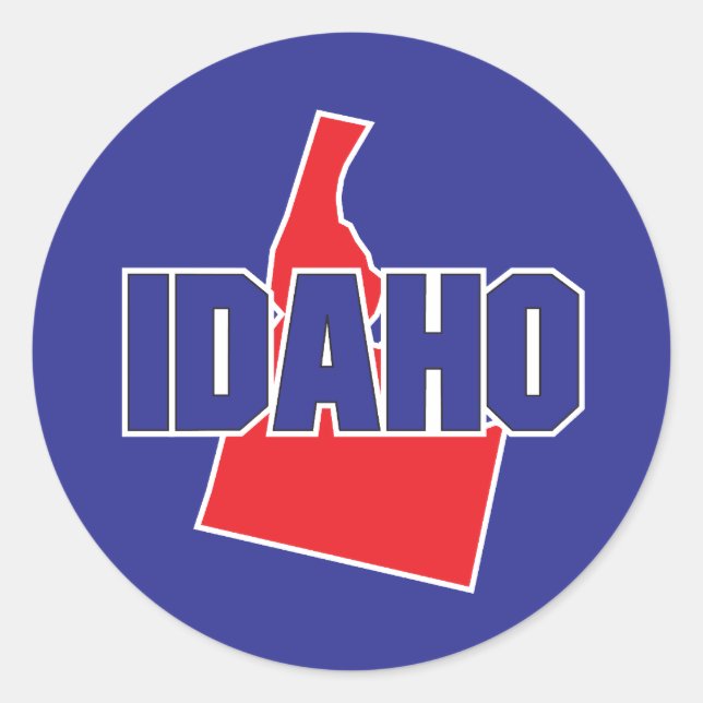 Sticker Rond État d'Idaho (Devant)