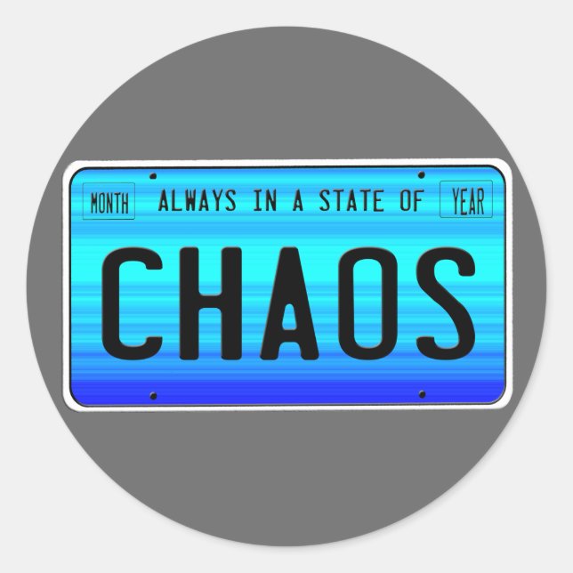 Sticker Rond État du Chaos (Devant)