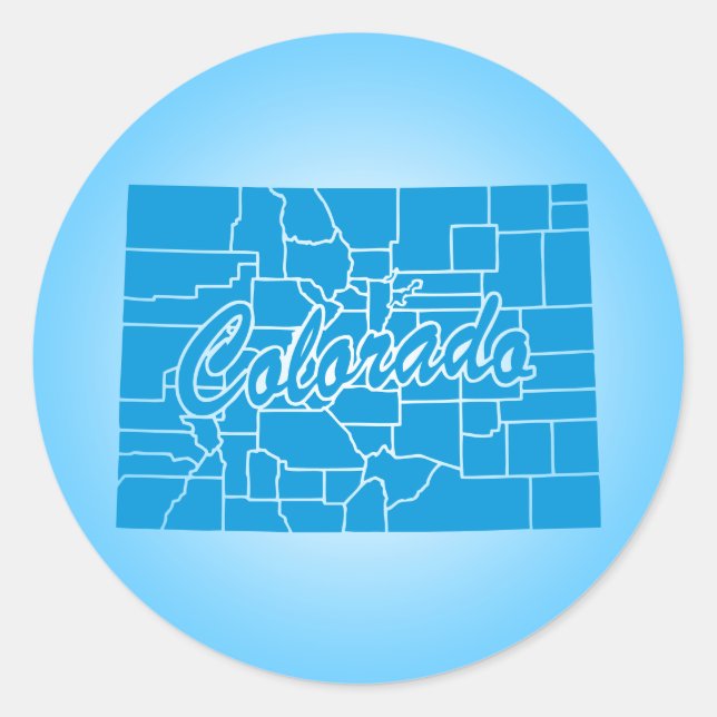 Sticker Rond État du Colorado (Devant)