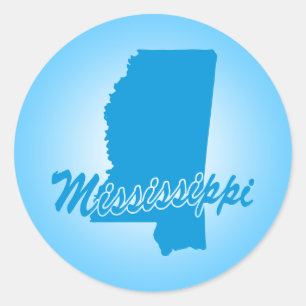 Sticker Rond État du Mississippi