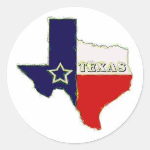 STICKER ROND ÉTAT DU TEXAS