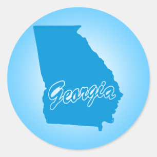 Sticker Rond État Géorgie