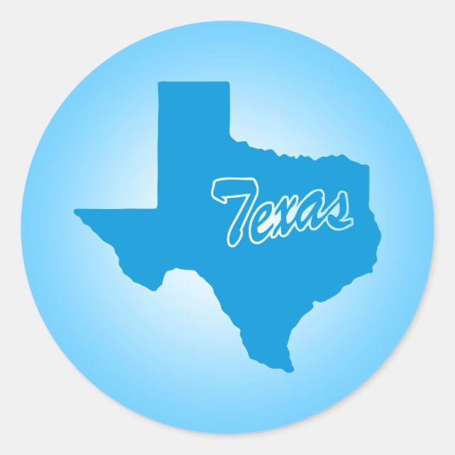 Sticker Rond État Texas (Devant)