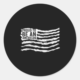 Sticker Rond État-Unis patriotique - drapeau américain liberté 