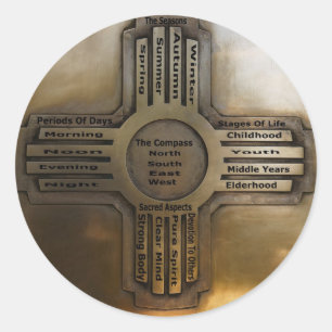 Sticker Rond État Zia du Nouveau Mexique