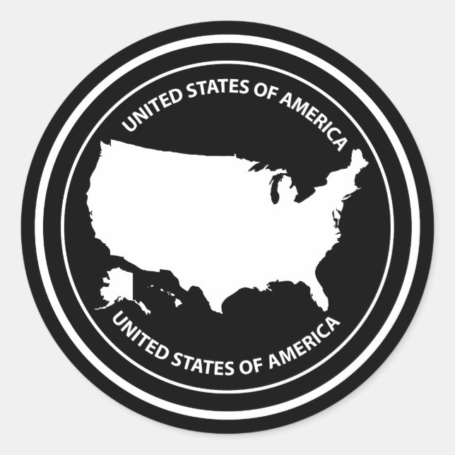Sticker Rond États-Unis (Devant)