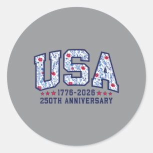 Sticker Rond États-Unis 1776-2026 250e anniversaire 4 juillet