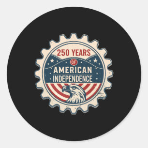 Sticker Rond Etats-Unis 250 ans Amérique 250e anniversaire Indé