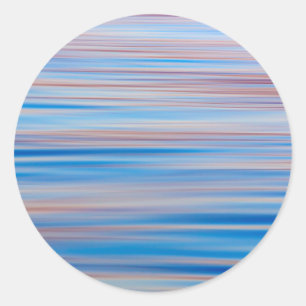 Sticker Rond États-Unis, Alaska. Résumé de l'eau au coucher du