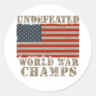 Sticker Rond États-Unis, Champions de la Guerre Mondiale non va