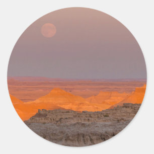 Sticker Rond États-Unis, Dakota du Sud, Parc national des Badla
