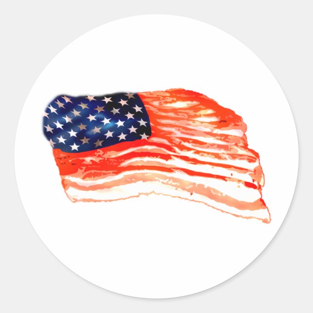Sticker Rond États-Unis d'Amérique (Devant)